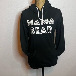 Black & white Mama bear hoodie sweater women size S-M